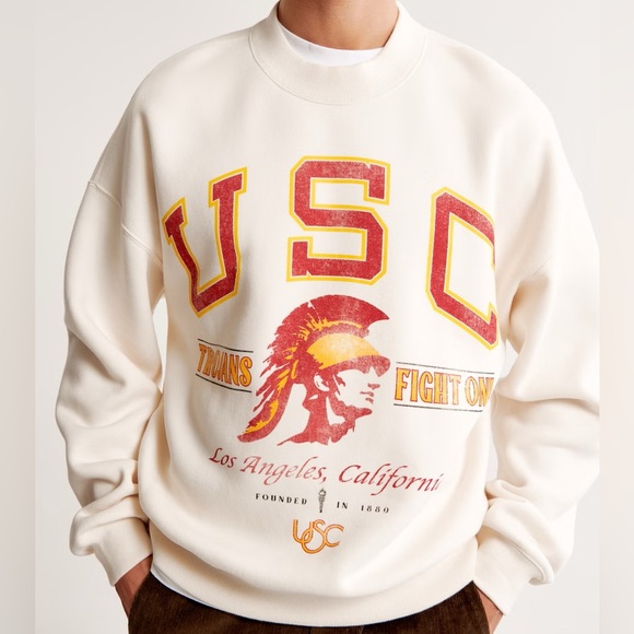 Unisex USC Oversized Sweatshirt Vintage Style - Large - Picture 2 of 2
